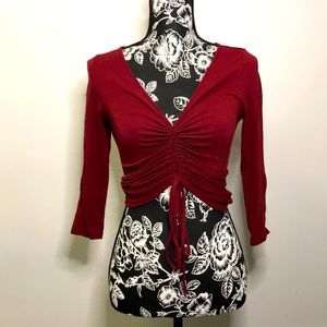 Long sleeve adjustable croptop